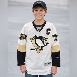 Sidney Crosby Jersey Pittsburgh Penguins Away Jersey Captain Youth L/XL